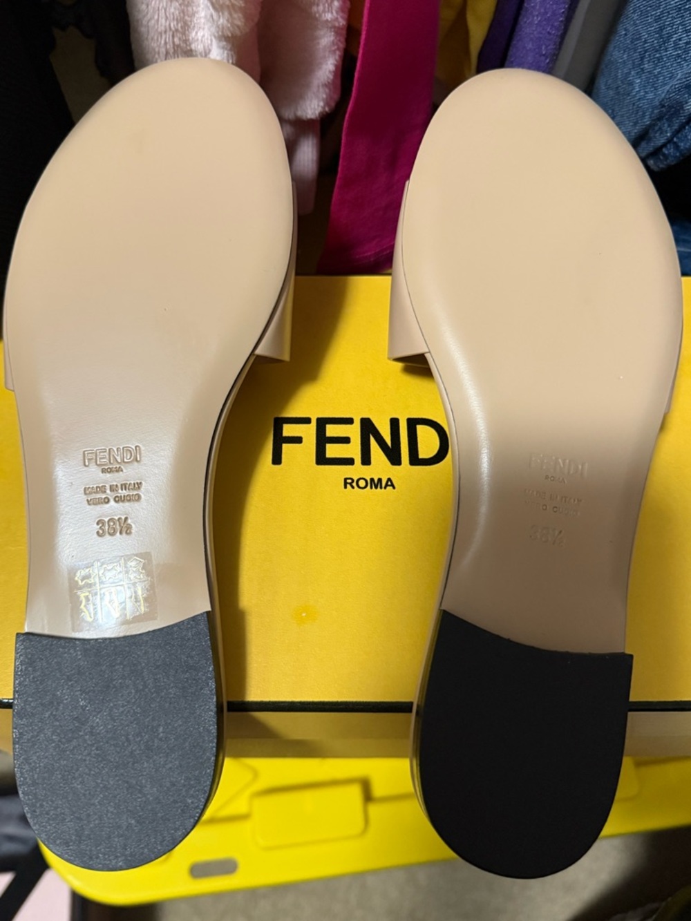 Fendi Cream Slide Sandals Brand New in Box *price is firm* - Picture 8 of 10